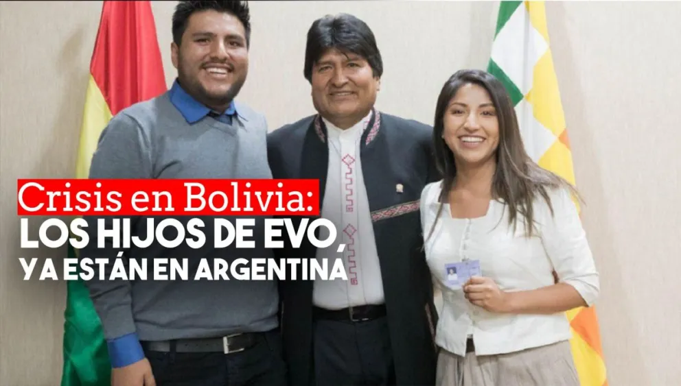 Los hijos de Evo Morales recibieron asilo en Argentina