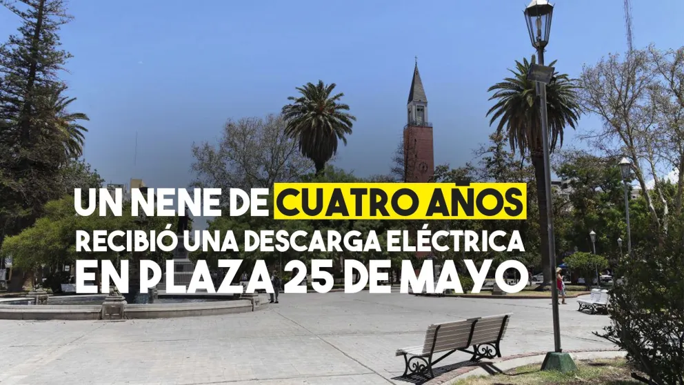Un nene de 4 años recibió una descarga eléctrica en la Plaza 25 de Mayo