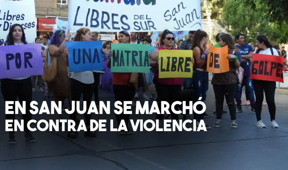 En San Juan se marchó por el día de la Eliminación de la Violencia contra la Mujer