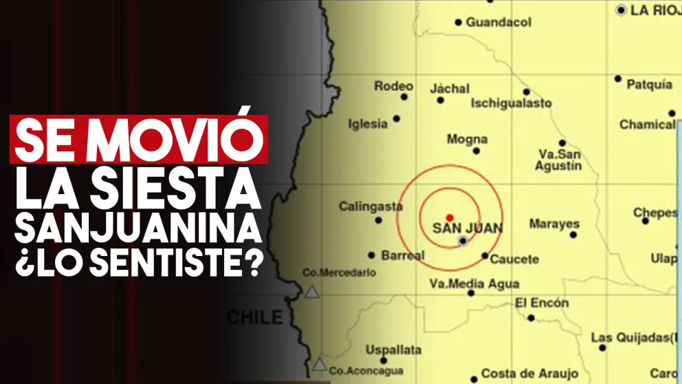 Un fuerte sismo despertó a los sanjuaninos de la siesta