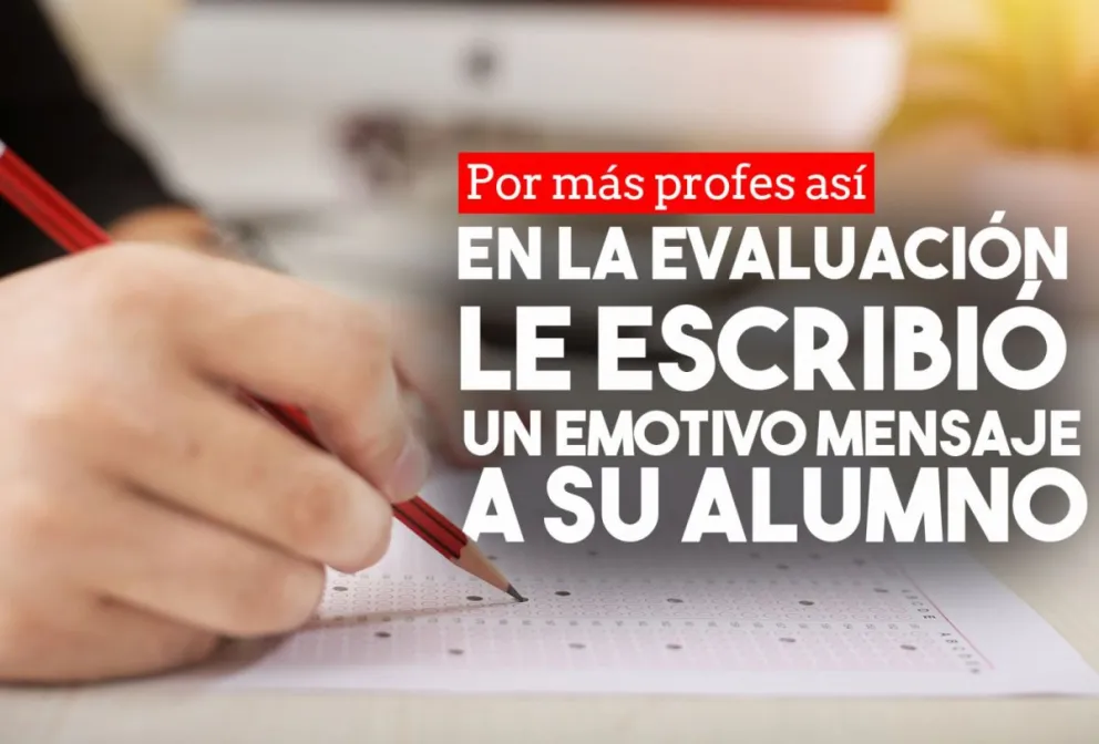 El mensaje de un docente que emocionó a un alumno y a su familia
