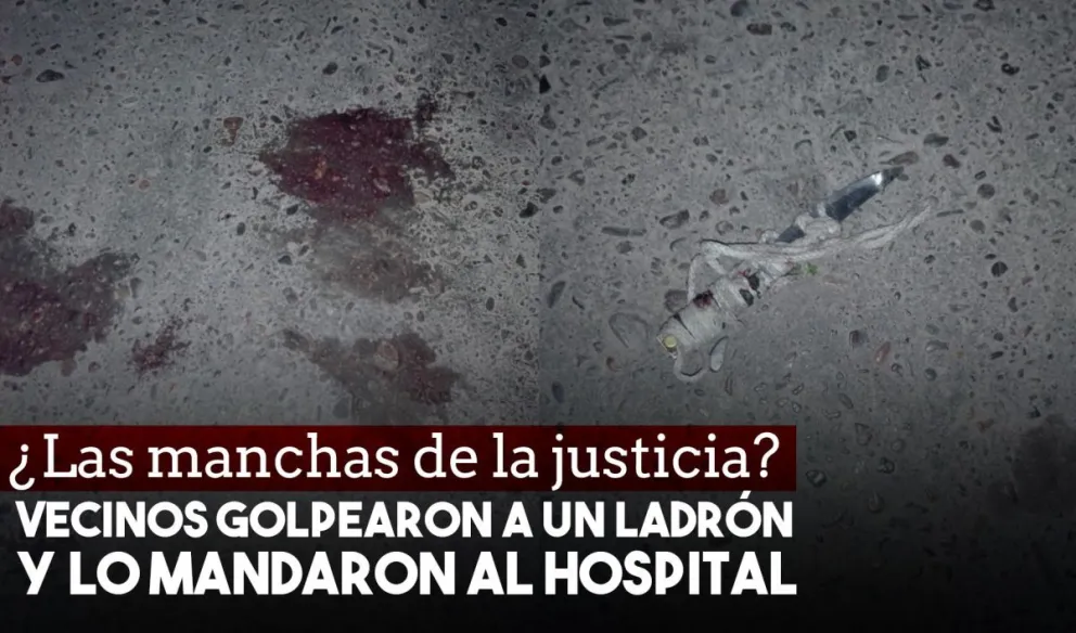 Asaltó con arma blanca y fue golpeado y detenido por vecinos