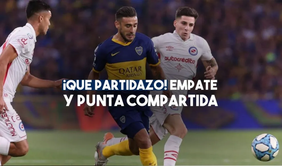 Boca, Argentinos y un empate que los deja en la punta a los dos