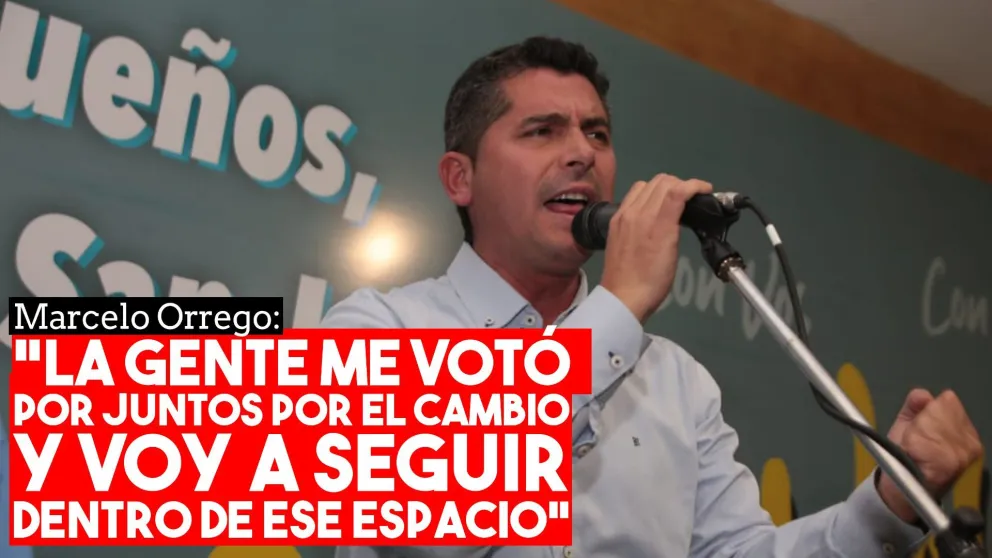 Marcelo Orrego: “La gente me votó dentro de un espacio político y voy a seguir dentro de ese espacio”