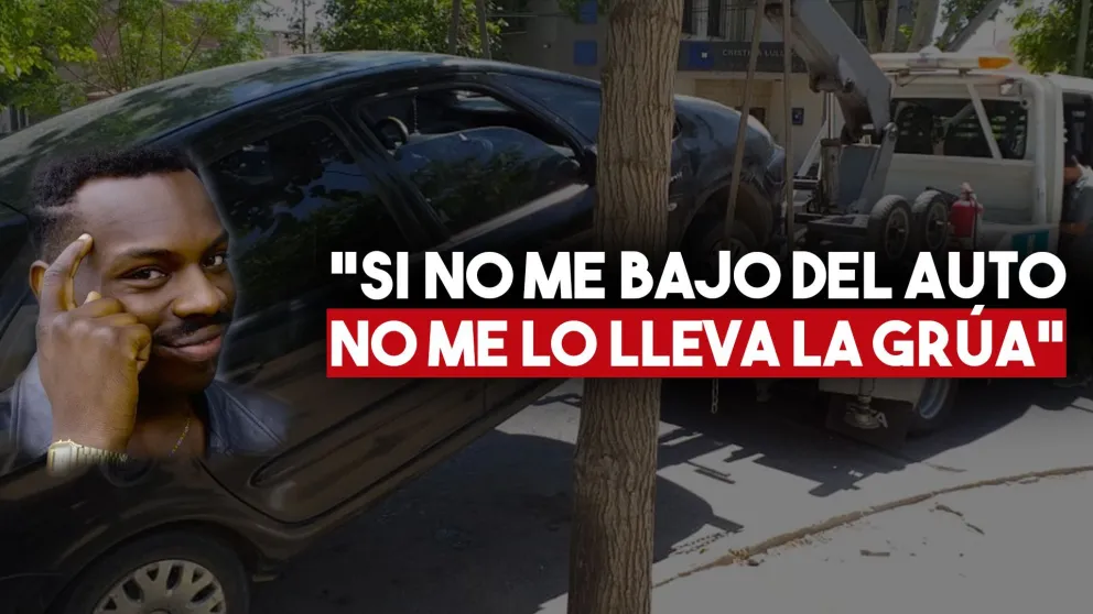 Un hombre se "amotinó" en su auto para que la grúa no se lo lleve
