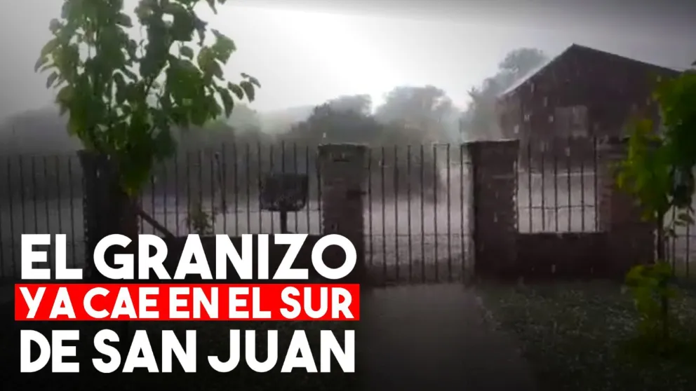 La lluvia trae piedra: fuerte caída de granizo en Los Berros