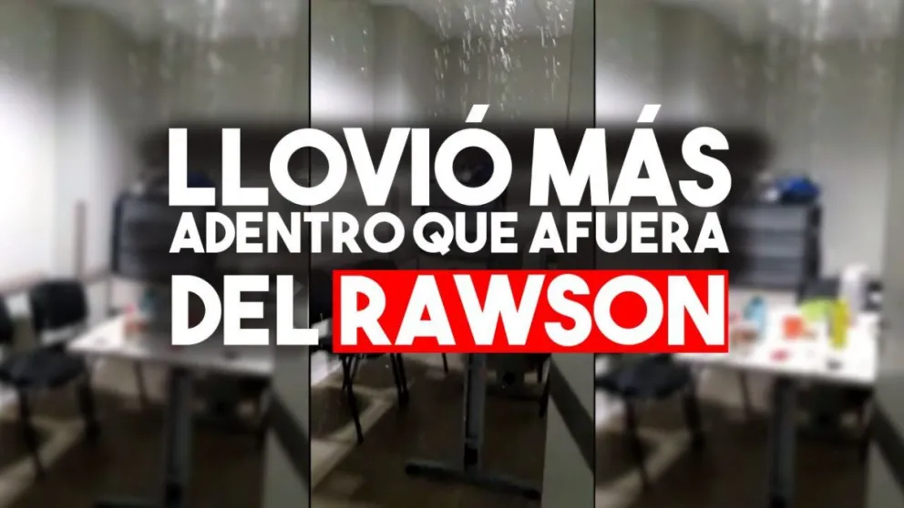 Se inundó una oficina de Pediatría del Rawson