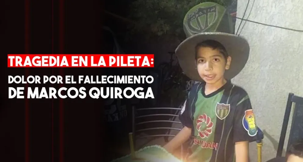 Dolor por el fallecimiento de Marcos Quiroga quien falleció ahogado en una pileta