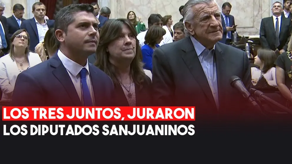 Los tres juntos, los diputados sanjuaninos juraron en el Congreso de la Nación