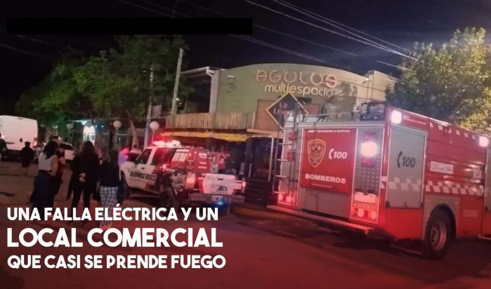 Principio de incendió de un local comercial en Pocito