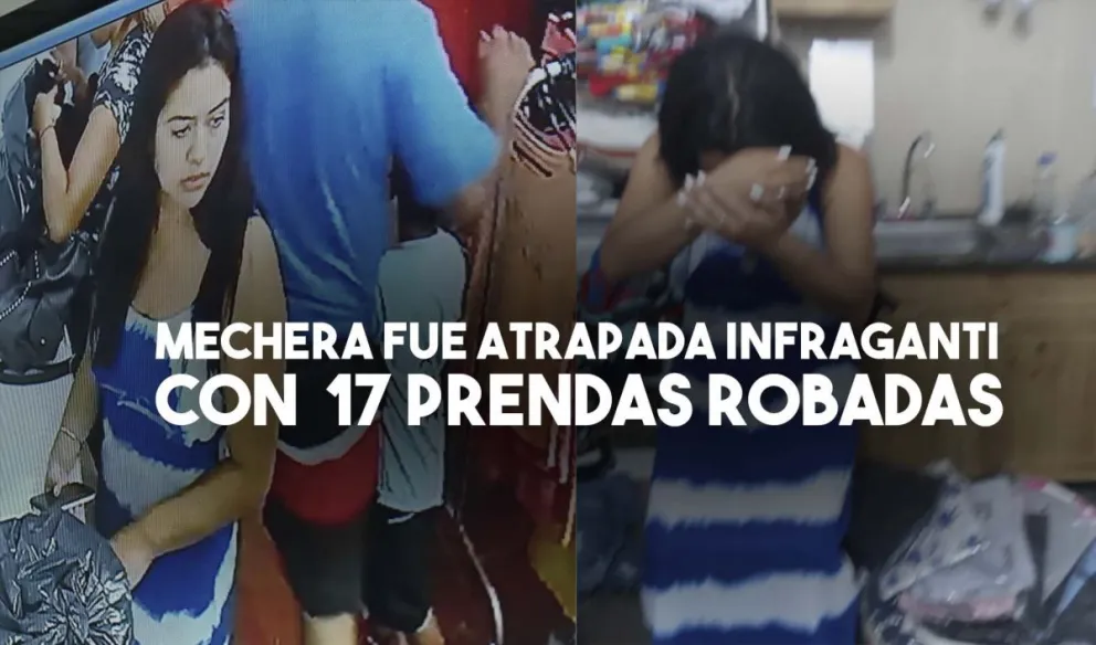 Atrapan a una mechera con 17 prendas robadas