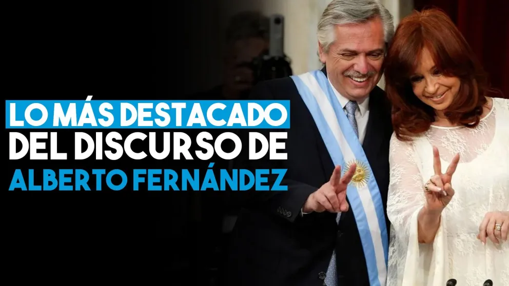 Discurso crítico: los destacados de las primeras palabras de Fernández como Presidente