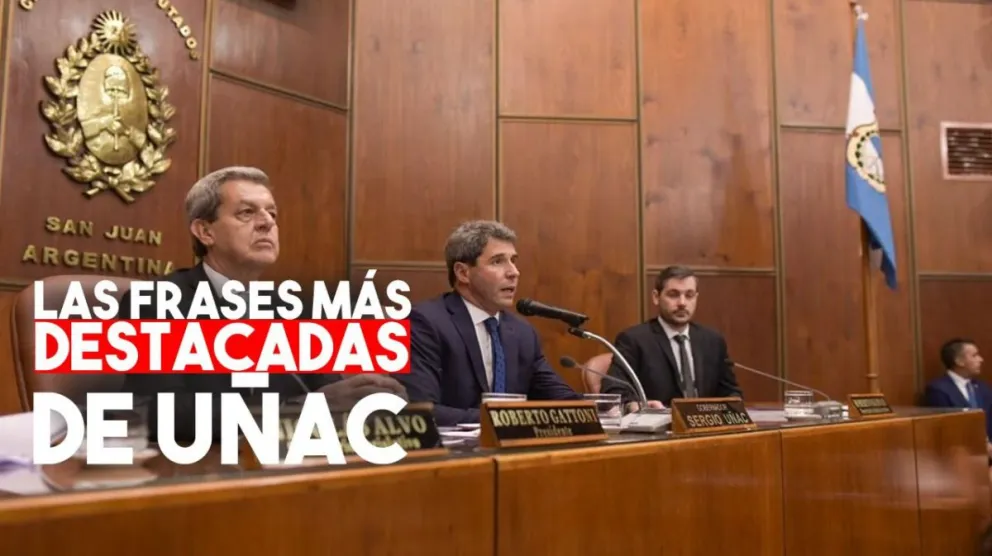 Las frases destacadas de Sergio Uñac en su discurso