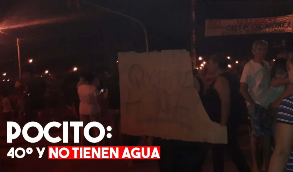 Vecinos de Pocito marcharon y protestaron por falta de agua