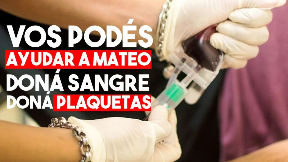 Mateo tiene 13 años, es trasplantado y necesita donantes de plaquetas
