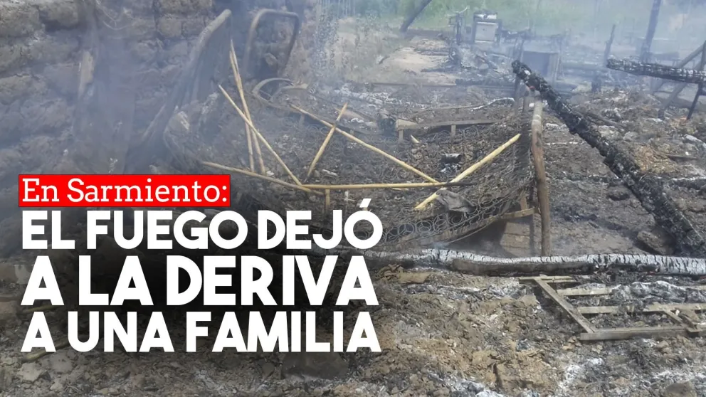 Una familia de Sarmiento perdió todo en un incendio