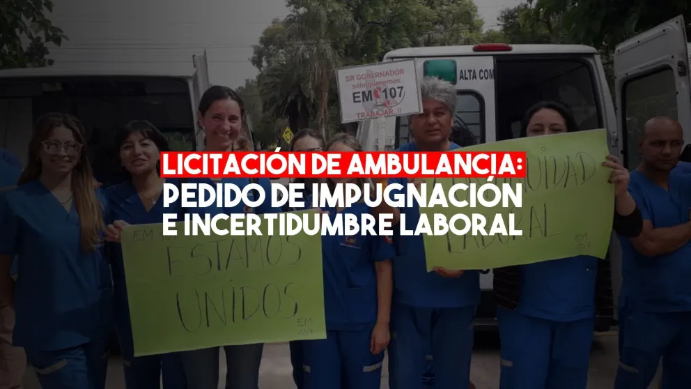 Quieren impugnar la licitación del servicio de ambulancias y los trabajadores están a la espera de una respuesta