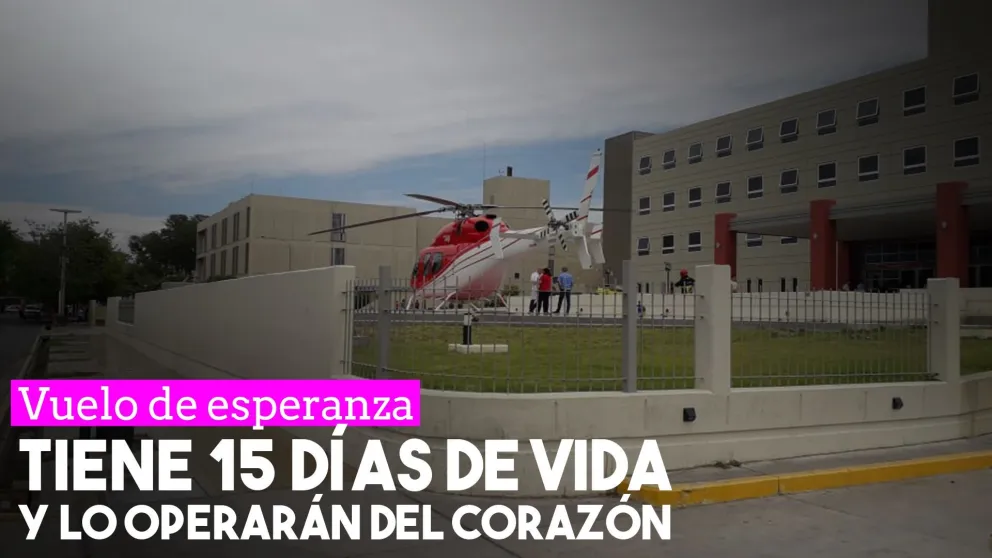 Trasladan a un bebé con problemas en el corazón a Mendoza