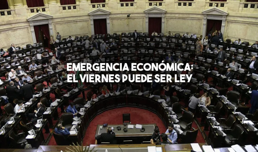 Emergencia económica: el Gobierno buscará aprobarla mañana en Diputados y convertirla en ley el viernes en el Senado
