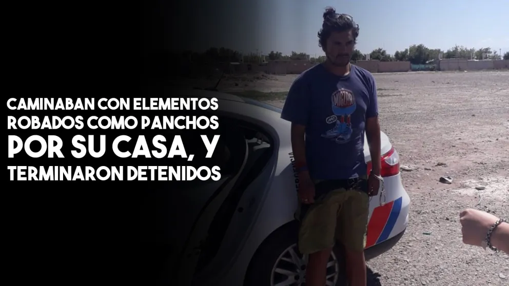 Robaron en una casa y fueron detenidos con los elementos robados caminando por un descampado
