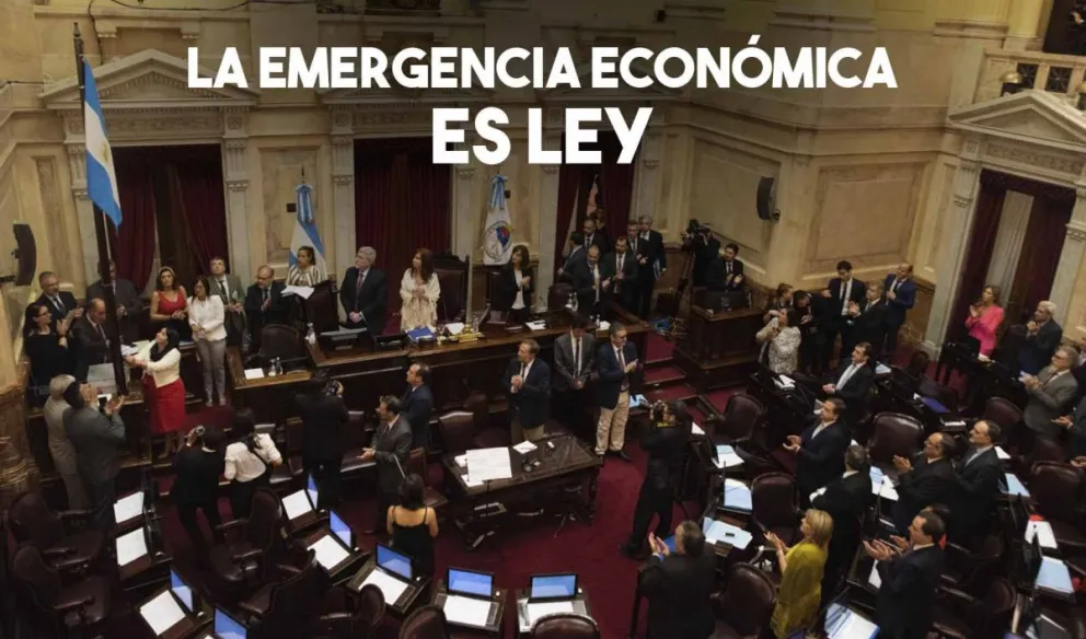 El Senado convirtió en ley la Emergencia Económica