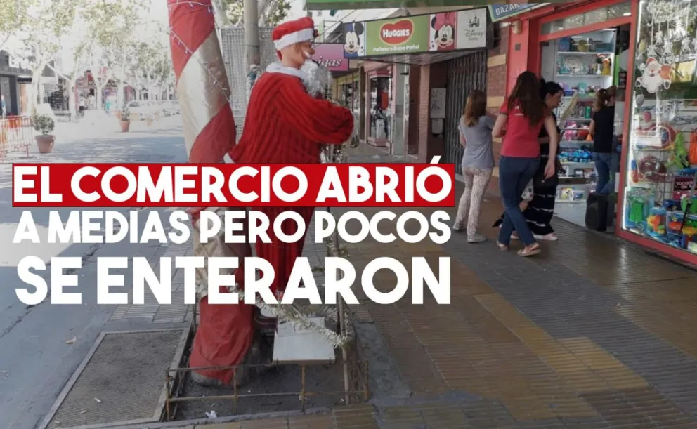 El comercio abrió y pocos se enteraron