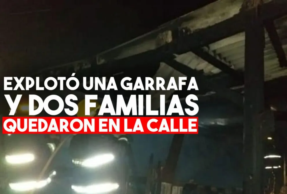 Explotó una garrafa y dos casas quedaron hechas cenizas