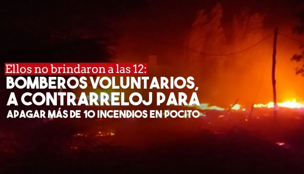 Bomberos voluntarios sofocaron más de 10 focos de incendio en Pocito