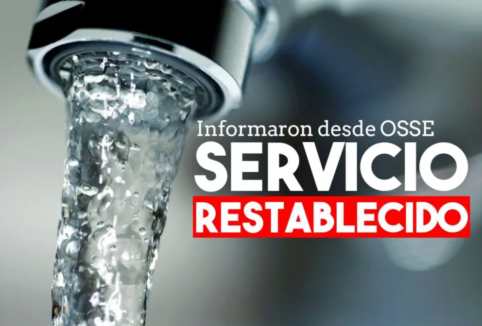 Según OSSE, ya hay agua en casi todos los puntos afectados