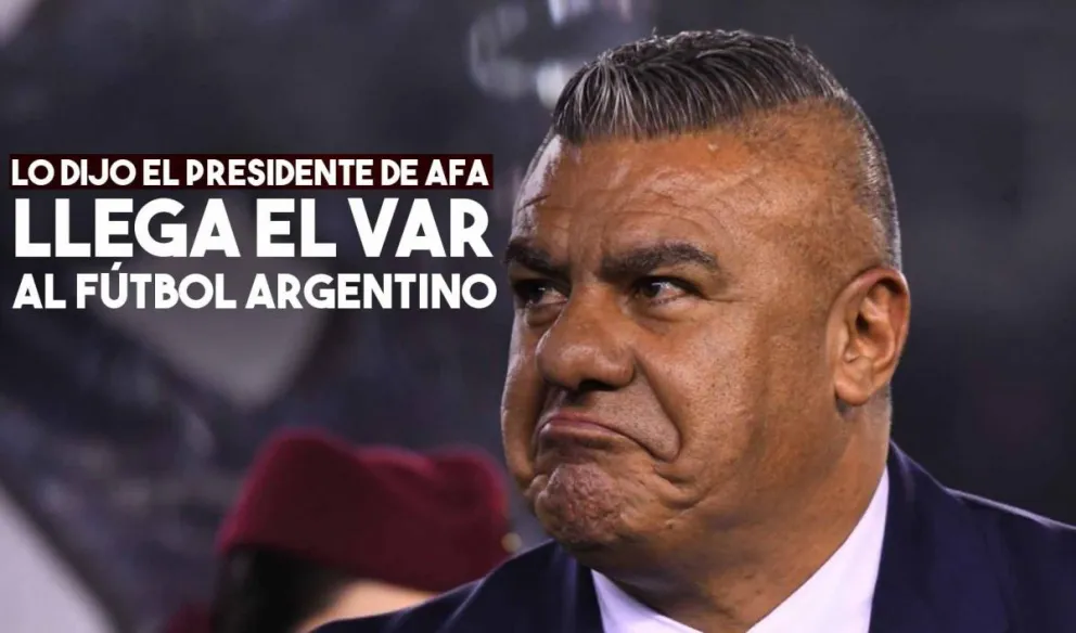 Claudio Tapia, presidente de la AFA anunció la implementación del VAR en la Superliga