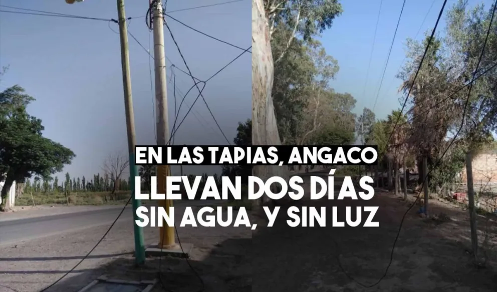 Vecinos de Las Tapias denuncian que llevan dos días sin agua y sin luz