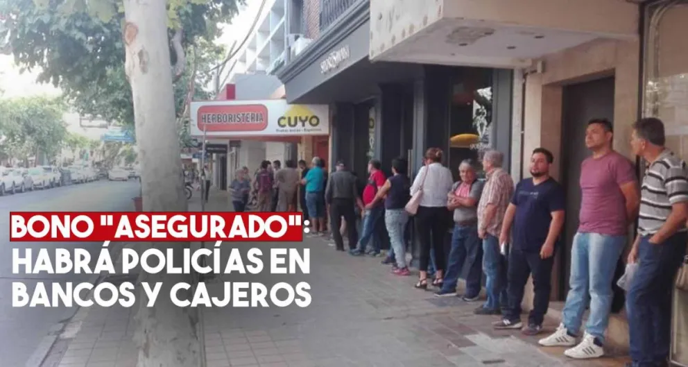 Pago del bono: refuerzan la seguridad en los cajeros