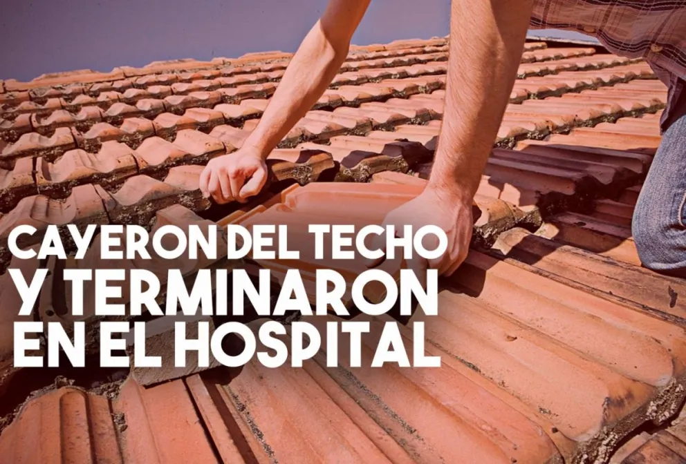 Un hombre y su mamá cayeron del techo cuando intentaban arreglarlo