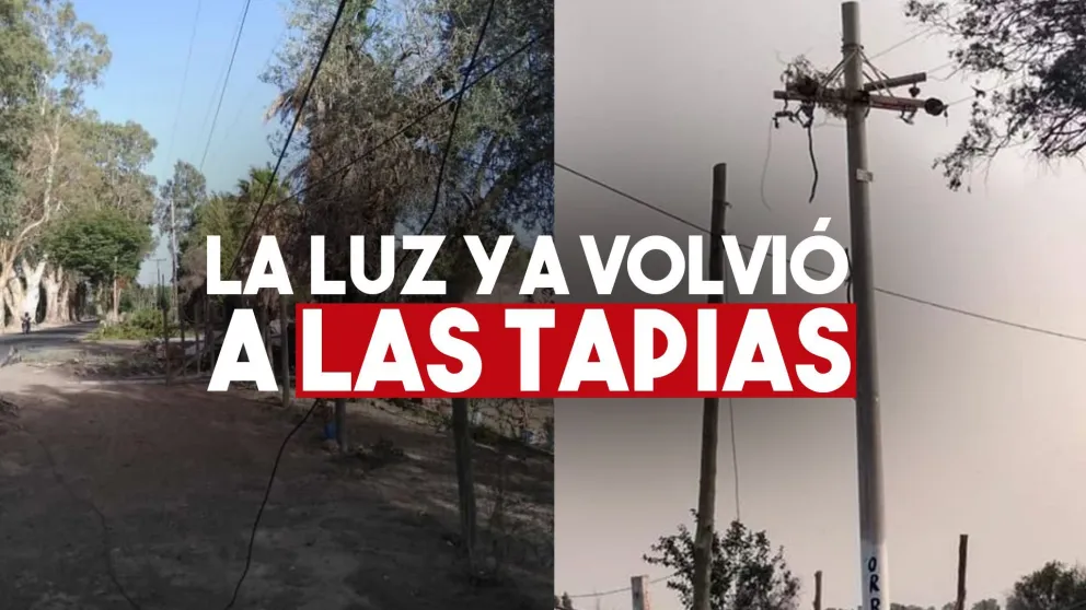 Tras cuatro días de penurias, volvió la luz a Las Tapias
