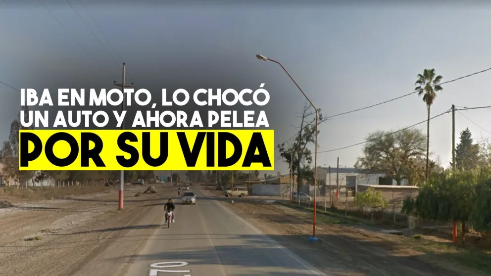 Un auto atropelló a un motociclista y lo dejó grave