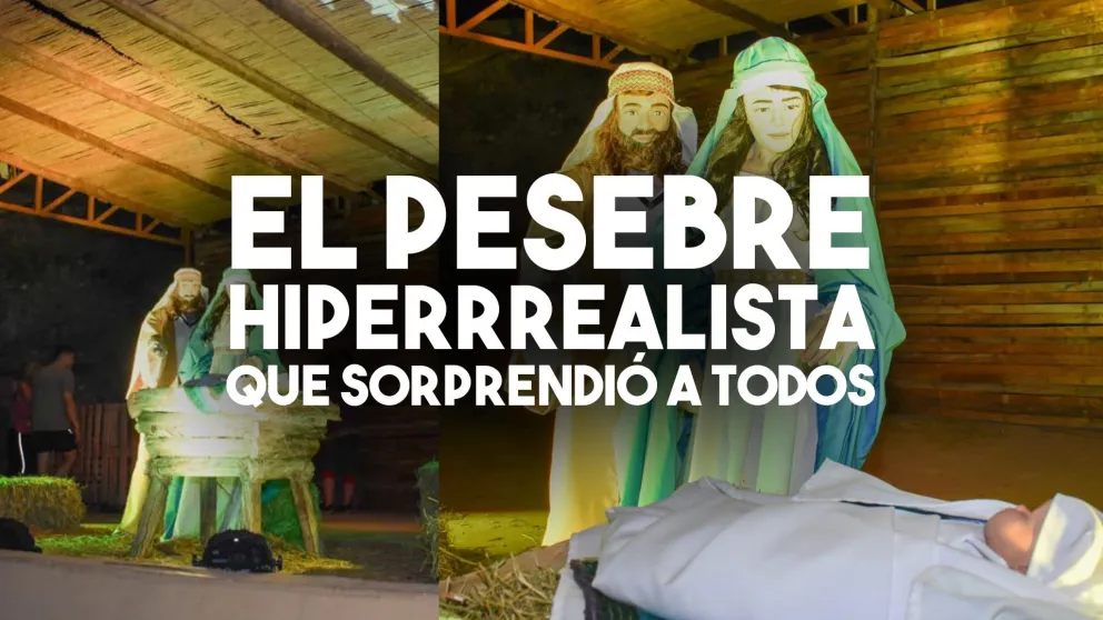 Hicieron un pesebre en tamaño real que dejó impactados a los turistas