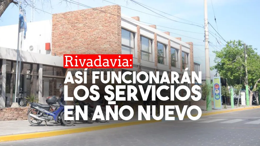 Así funcionarán los servicios de Rivadavia en año nuevo