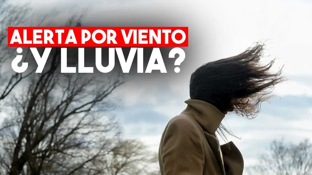 Emiten un alerta meteorológico por vientos y lluvias