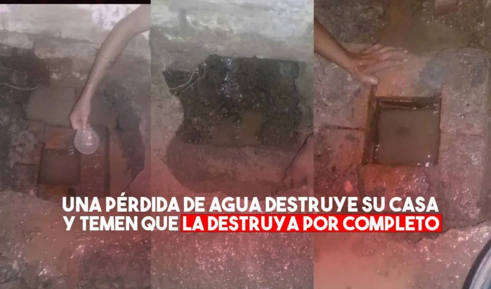 Preocupación y angustia: por una pérdida de agua temen que se les termine de caer la casa