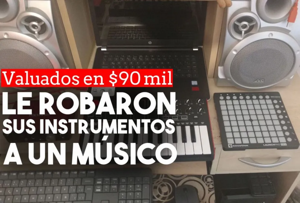 Es músico, le robaron sus instrumentos y pide ayuda para encontrarlos
