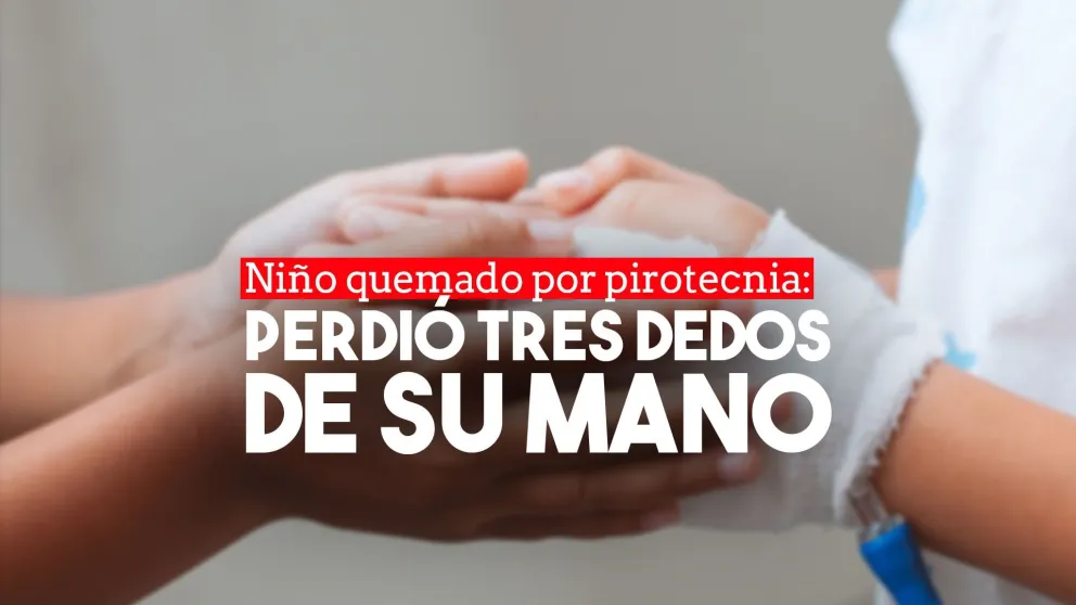 Uno de los nenes heridos por pirotecnia perdió tres dedos