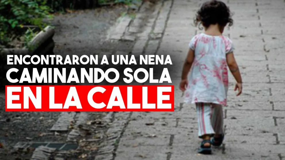 Encontraron a una nena de dos años caminando sola por Santa Lucía