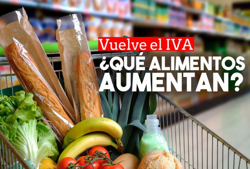 Cuáles son los alimentos que aumentan 7% por la vuelta del IVA
