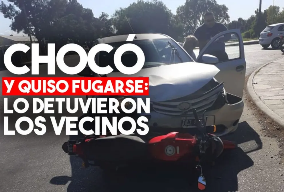 Chocó a un policía y se quiso fugar