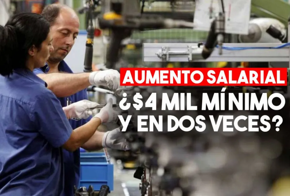 El aumento salarial tendría un piso de $4.000 y podría ser en dos cuotas