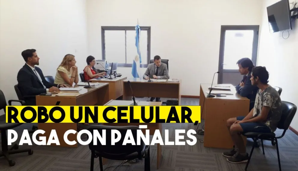 Arrebató un celular y fue condenado a pagar con pañales
