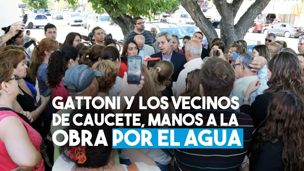 Gattoni dialogó con vecinos cauceteros por el problema del agua