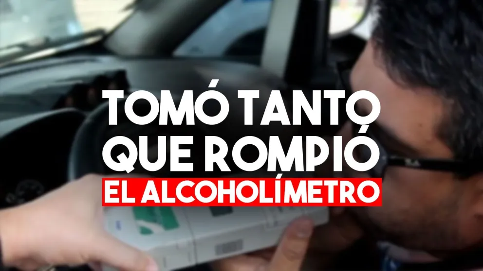Un conductor rompió el alcoholímetro por la excesiva cantidad de alcohol en sangre