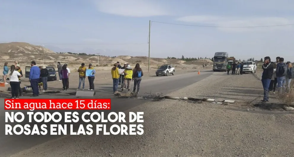 Vecinos de Las Flores cortaron la ruta por la falta de agua