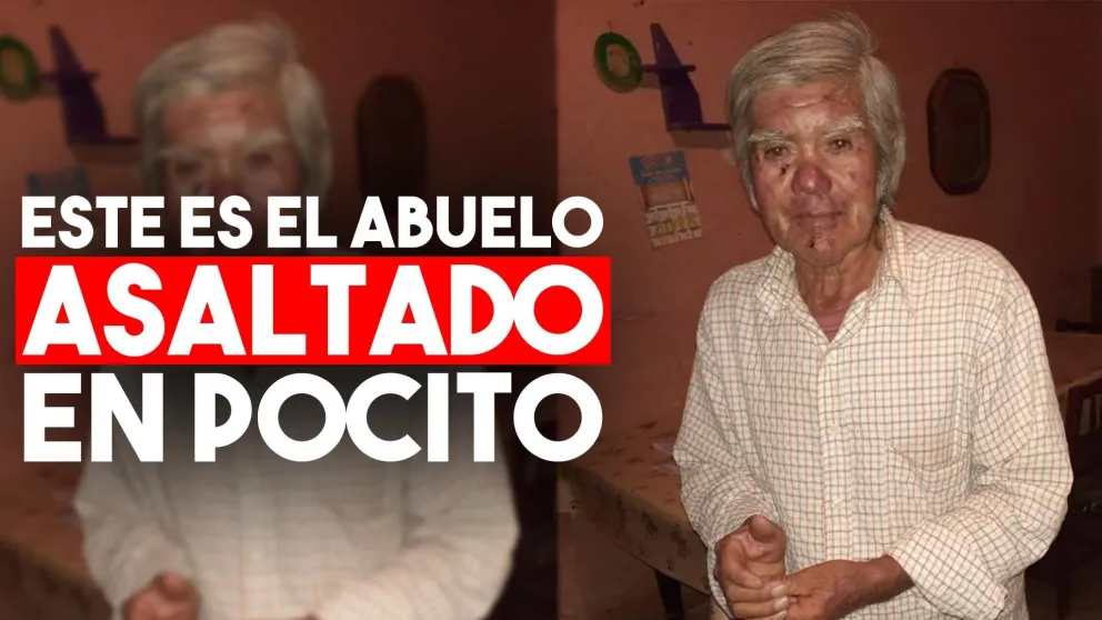 Este es el abuelo que fue asaltado en Pocito